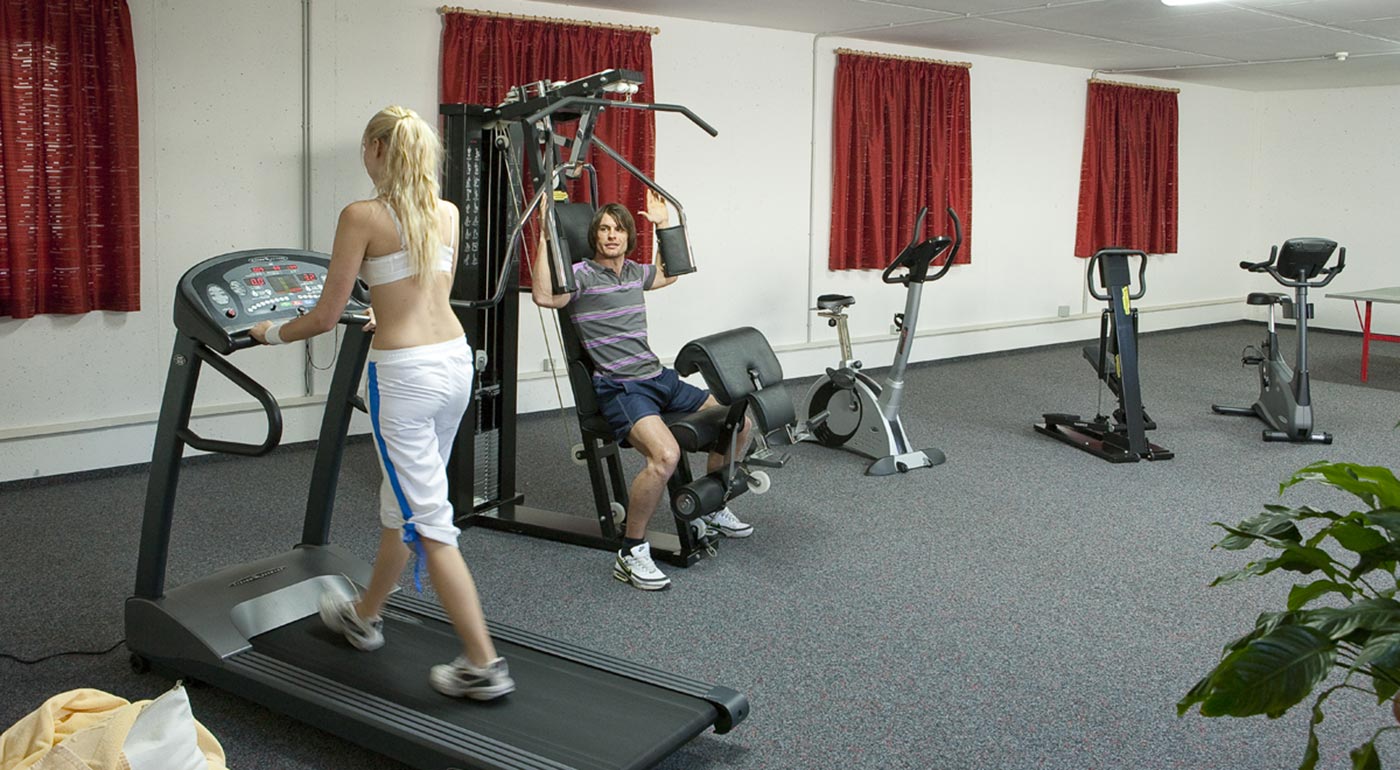 Couple in the gym of Hotel Markushof